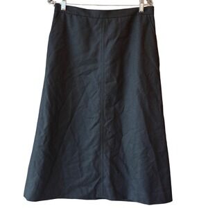 Pendleton Black Virgin Wool A Line Midi Skirt Size 10 Made In USA New With Tags
